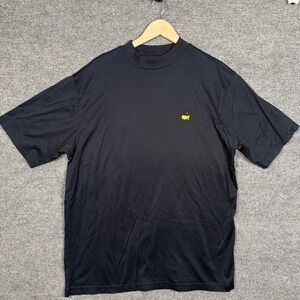 Amen Corner Mens Large Tee T-Shirt Black Two Ply Double Mercerized Pima Cotton